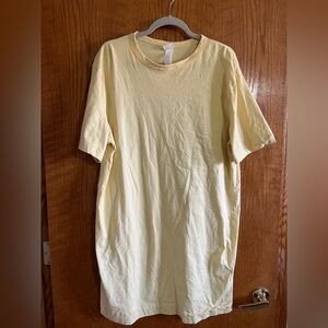 H&M Light Yellow T-Shirt Dress